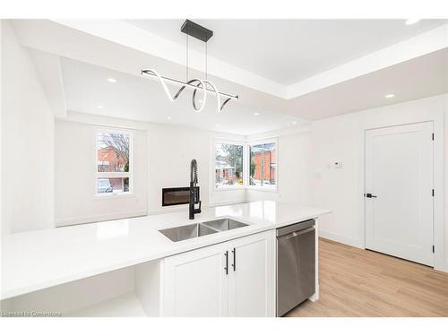 Main-34 Crooks Street, Hamilton, ON - Indoor Photo Showing Kitchen With Double Sink