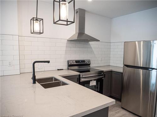 1-284 James Street N, Hamilton, ON - Indoor Photo Showing Kitchen With Stainless Steel Kitchen With Double Sink With Upgraded Kitchen