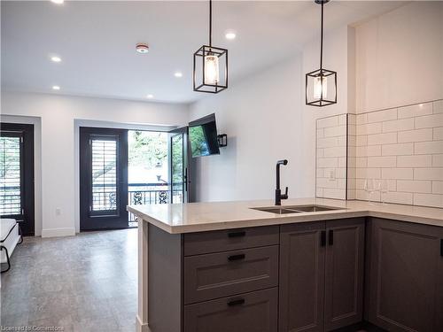 1-284 James Street N, Hamilton, ON - Indoor Photo Showing Kitchen With Double Sink