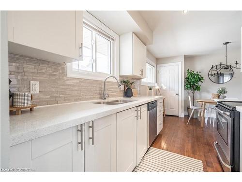 Upper-34 Briarwood Crescent, Hamilton, ON - Indoor Photo Showing Kitchen With Double Sink