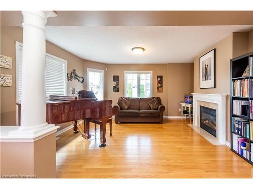 2391 Curtis Road, Burlington, ON - Indoor Photo Showing Living Room With Fireplace