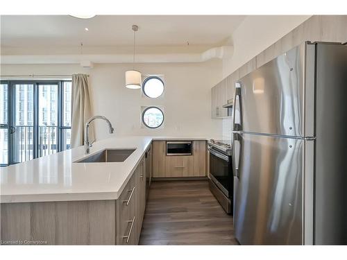 601-121 King Street E, Hamilton, ON - Indoor Photo Showing Kitchen With Stainless Steel Kitchen With Upgraded Kitchen