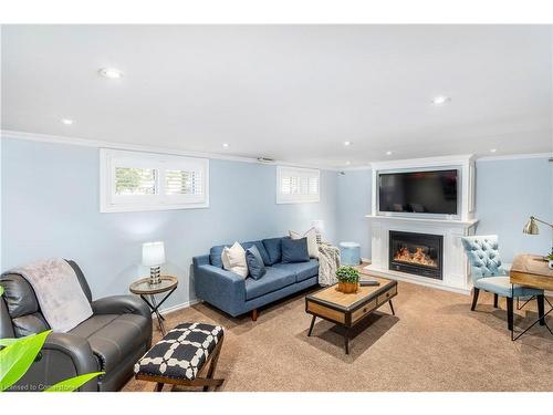 120 Pusey Boulevard, Brantford, ON - Indoor Photo Showing Living Room With Fireplace