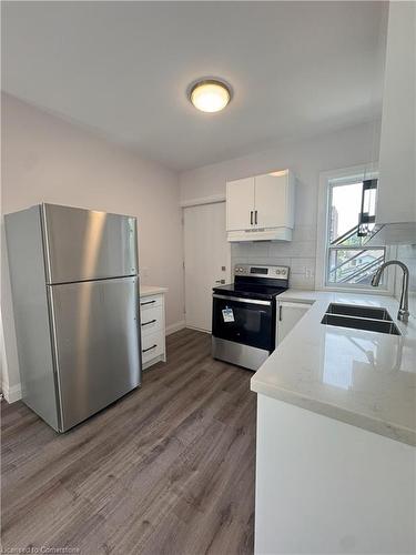 4-130 Wellington Street S, Hamilton, ON - Indoor Photo Showing Kitchen With Double Sink