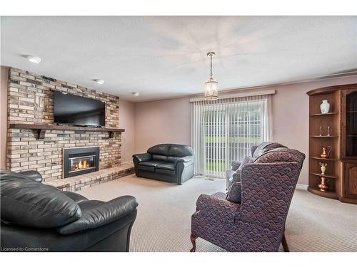 80 Margaret Avenue, Stoney Creek, ON - Indoor Photo Showing Living Room With Fireplace