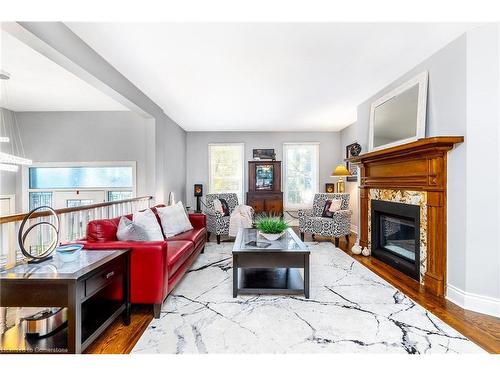 129 Parkview Drive, Ancaster, ON - Indoor Photo Showing Living Room With Fireplace