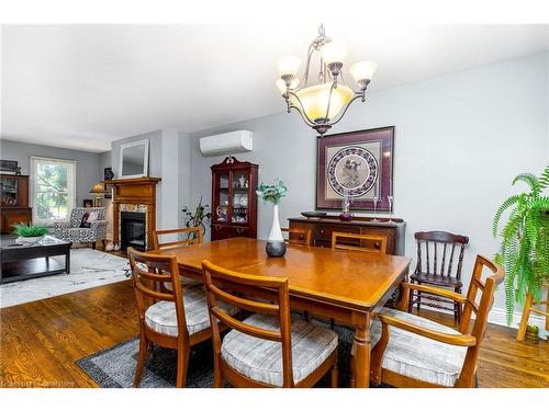 129 Parkview Drive, Ancaster, ON - Indoor Photo Showing Dining Room With Fireplace