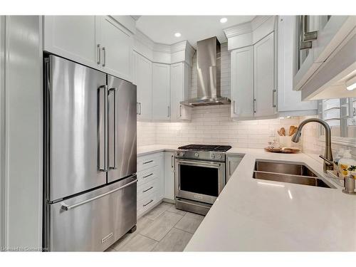 42 Stevenson Street, Hamilton, ON - Indoor Photo Showing Kitchen With Stainless Steel Kitchen With Double Sink With Upgraded Kitchen