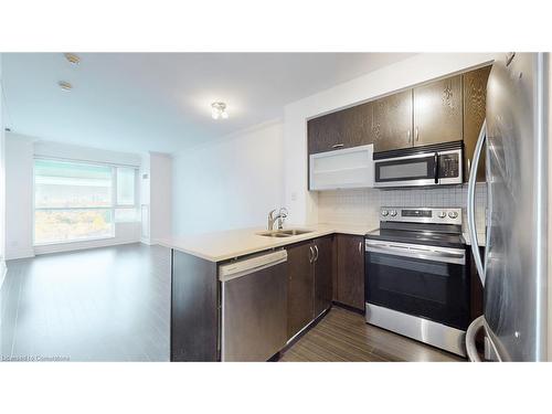 702-20 Gothic Avenue, Toronto, ON - Indoor Photo Showing Kitchen With Stainless Steel Kitchen With Double Sink