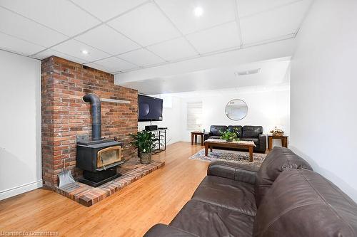 1229 Valens Road S, Flamborough, ON - Indoor Photo Showing Living Room With Fireplace