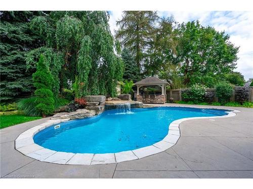 115 Rosemary Lane, Ancaster, ON - Outdoor With In Ground Pool With Deck Patio Veranda With Backyard