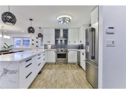 55 Deschene Avenue, Hamilton, ON - Indoor Photo Showing Kitchen With Stainless Steel Kitchen With Upgraded Kitchen