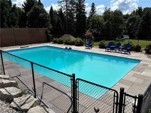 112 Hillcrest Avenue, Dundas, ON - Outdoor With In Ground Pool With Deck Patio Veranda With Backyard