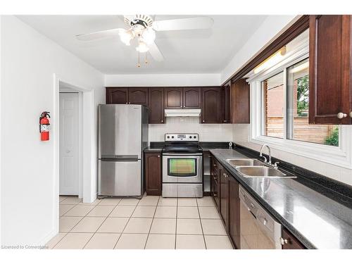 111 Buckingham Drive, Hamilton, ON - Indoor Photo Showing Kitchen With Double Sink