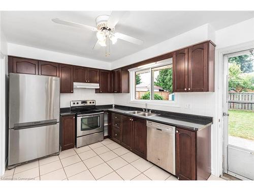 111 Buckingham Drive, Hamilton, ON - Indoor Photo Showing Kitchen With Double Sink