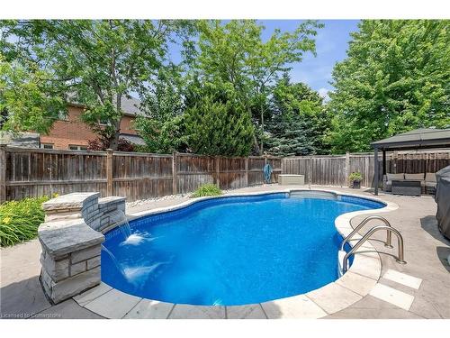 16 Gristmill Place, Hamilton, ON - Outdoor With In Ground Pool With Backyard