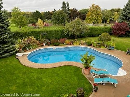 58 Tamwood Court, Stoney Creek, ON - Outdoor With In Ground Pool With Backyard