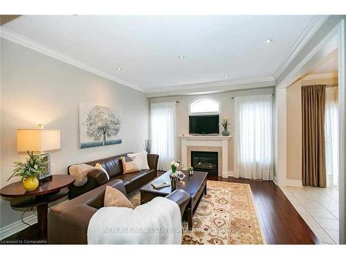 63 Polonia Avenue, Brampton, ON - Indoor Photo Showing Living Room With Fireplace