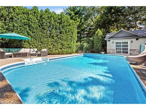 185 Central Drive, Ancaster, ON - Outdoor With In Ground Pool With Backyard