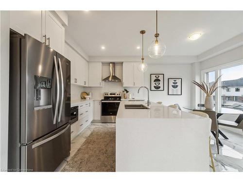 245 Dicenzo Drive, Hamilton, ON - Indoor Photo Showing Kitchen With Stainless Steel Kitchen With Double Sink