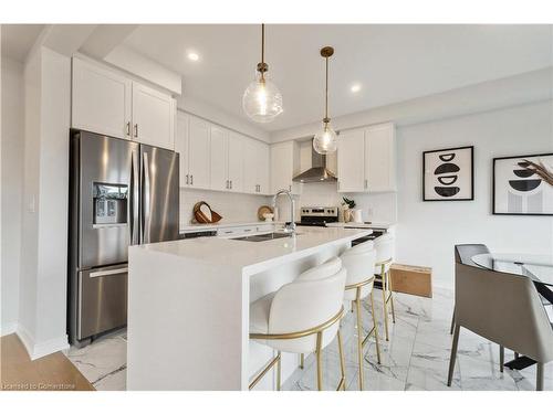 245 Dicenzo Drive, Hamilton, ON - Indoor Photo Showing Kitchen With Stainless Steel Kitchen With Upgraded Kitchen