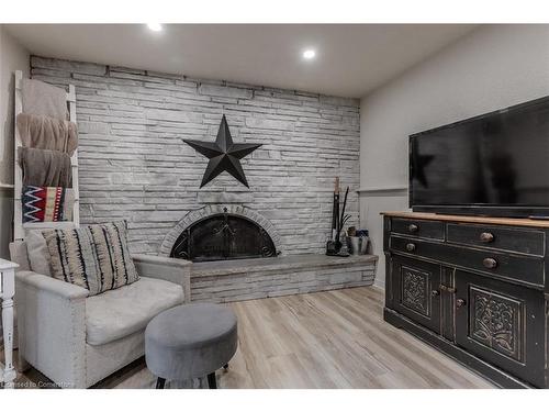 1891 Heather Hills Drive, Burlington, ON - Indoor Photo Showing Living Room With Fireplace