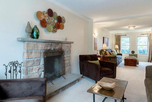 3178 Philip Street, Burlington, ON - Indoor Photo Showing Living Room With Fireplace