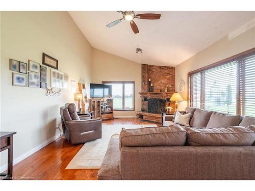 6166 Sinclairville Road, Binbrook, ON - Indoor Photo Showing Living Room With Fireplace