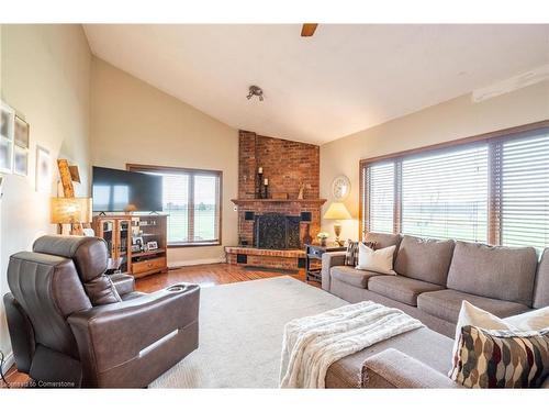 6166 Sinclairville Road, Binbrook, ON - Indoor Photo Showing Living Room With Fireplace