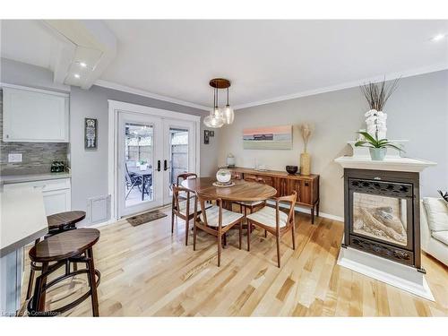 600 Grays Road, Stoney Creek, ON - Indoor Photo Showing Dining Room With Fireplace