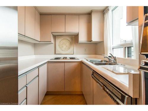 1602-120 Duke Street, Hamilton, ON - Indoor Photo Showing Kitchen With Double Sink