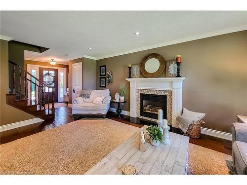 1376 Bird Road, Dunnville, ON - Indoor Photo Showing Living Room With Fireplace