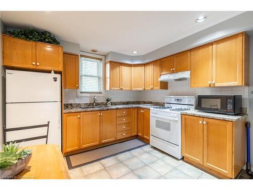 202 Canada Street, Hamilton, ON - Indoor Photo Showing Kitchen With Double Sink