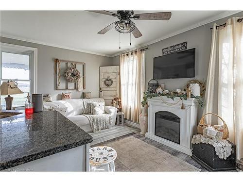 873 Conc 14 Townsend Concession, Simcoe, ON - Indoor Photo Showing Living Room With Fireplace