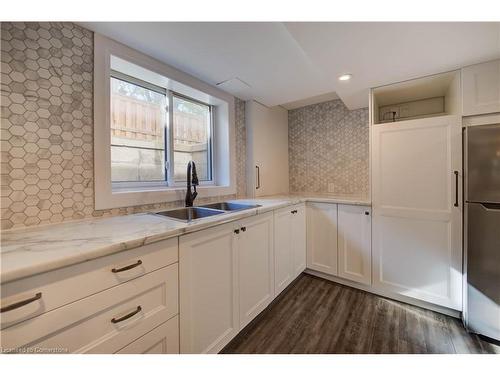 66 Park Avenue E, Burlington, ON - Indoor Photo Showing Kitchen With Double Sink