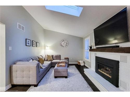 51 Branthaven Drive, Hamilton, ON - Indoor Photo Showing Living Room With Fireplace