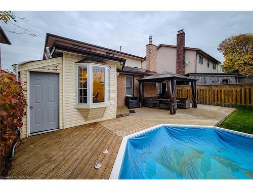 51 Branthaven Drive, Hamilton, ON - Outdoor With In Ground Pool With Deck Patio Veranda