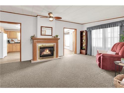 220-3033 Townline Road, Stevensville, ON - Indoor Photo Showing Living Room With Fireplace