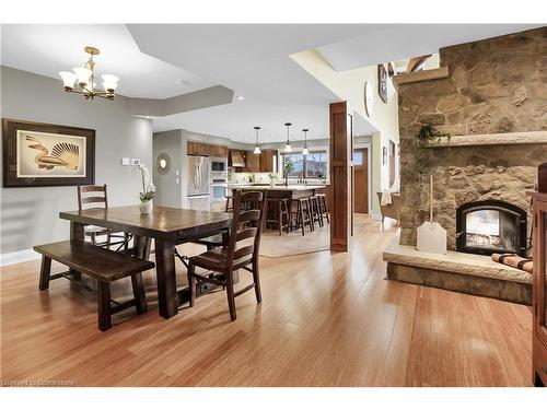 331 Russ Road, Grimsby, ON - Indoor Photo Showing Dining Room With Fireplace