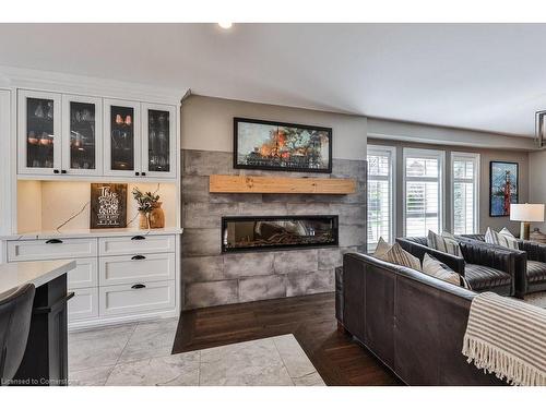 353 Canyon Crescent, Oakville, ON - Indoor Photo Showing Living Room With Fireplace