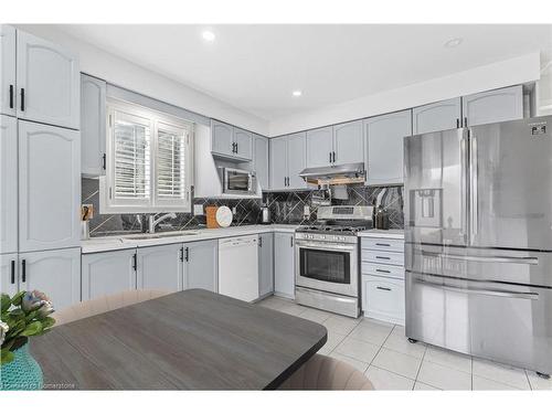 19 Driftwood Place, Stoney Creek, ON - Indoor Photo Showing Kitchen With Double Sink