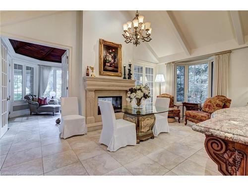 5 Jerseyville Road W, Ancaster, ON - Indoor Photo Showing Other Room With Fireplace