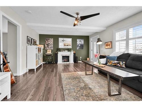 77 Argyle Street S, Caledonia, ON - Indoor Photo Showing Living Room With Fireplace