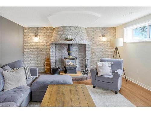 61 Blossom Avenue, Brantford, ON - Indoor Photo Showing Living Room With Fireplace