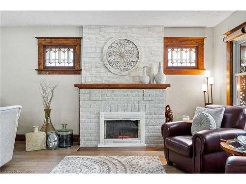 369 Queenston Street, St. Catharines, ON - Indoor Photo Showing Living Room With Fireplace