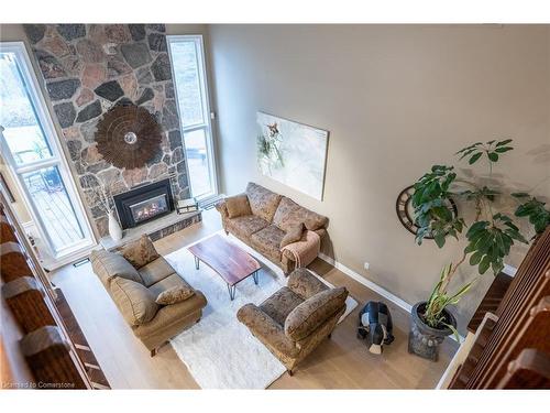 1351 Hazelton Boulevard, Burlington, ON - Indoor Photo Showing Living Room With Fireplace