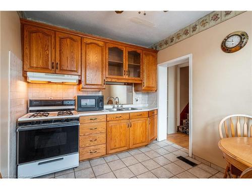 35 Barton Street W, Hamilton, ON - Indoor Photo Showing Kitchen With Double Sink