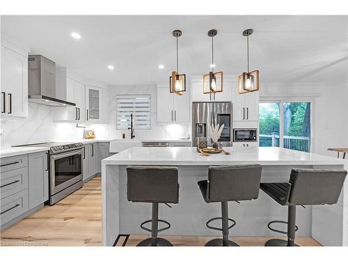 4236 Longmoor Drive, Burlington, ON - Indoor Photo Showing Kitchen With Stainless Steel Kitchen With Upgraded Kitchen