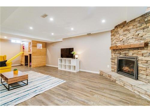 14 Pike Creek Drive, Cayuga, ON - Indoor Photo Showing Basement With Fireplace