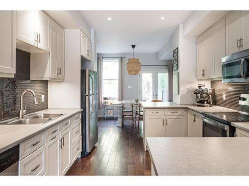 262 Jackson Street W, Hamilton, ON - Indoor Photo Showing Kitchen With Stainless Steel Kitchen With Double Sink With Upgraded Kitchen